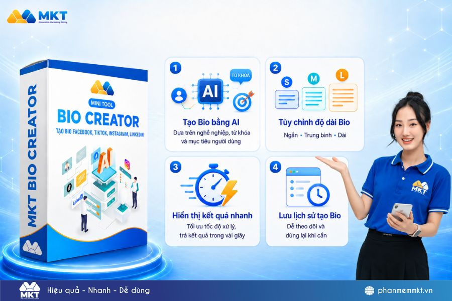 Tính năng nổi bật nhất của MKT Bio Creator Tính năng nổi bật nhất của MKT Bio Creator
