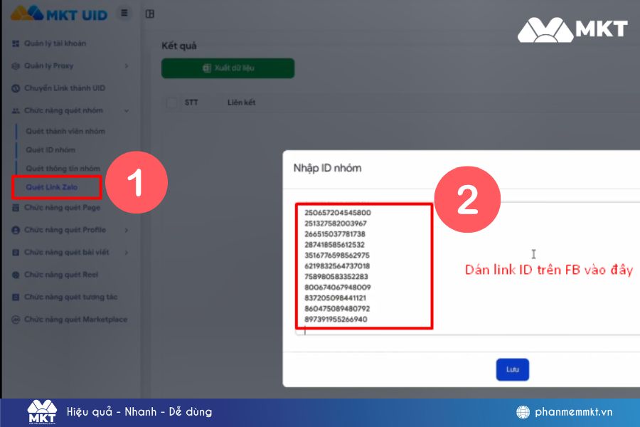 Dán link ID để tìm kiếm link nhóm trên Zalo Dán link ID để tìm kiếm link nhóm trên Zalo