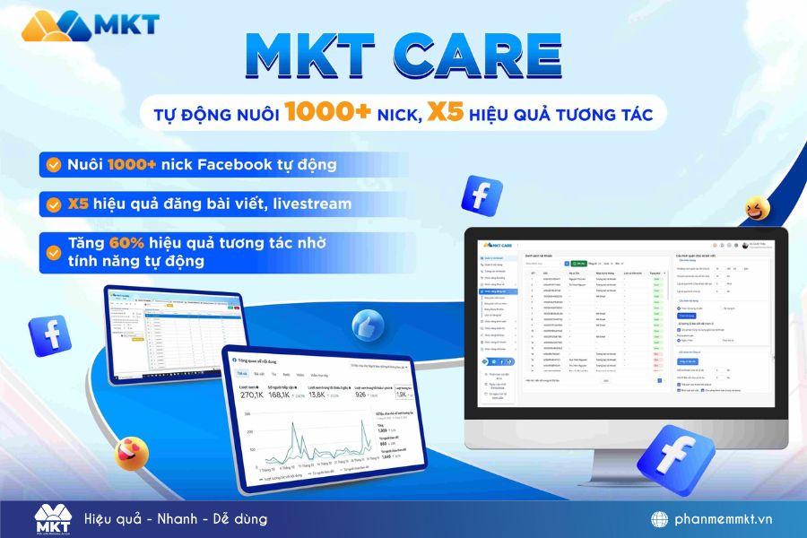 MKT Care — Tự động hóa nuôi và tương tác tài khoản Facebook MKT Care — Tự động hóa nuôi và tương tác tài khoản Facebook