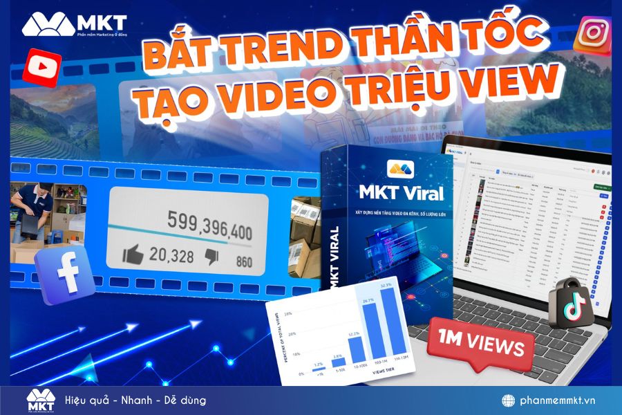 MKT Viral — Tự động hóa quy trình sản xuất và phân phối nội dung video MKT Viral — Tự động hóa quy trình sản xuất và phân phối nội dung video
