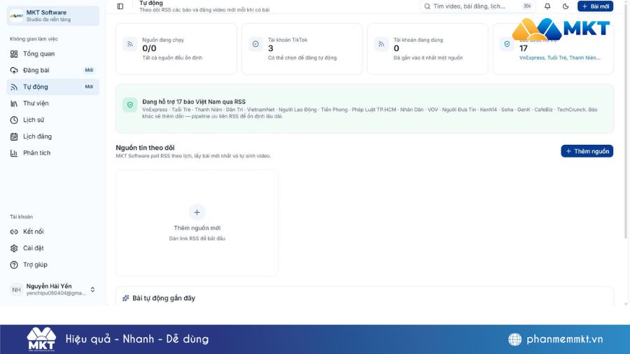 Phần mềm Xây kênh AI - Tạo video và đăng TikTok tự động 3 Xây kênh AI