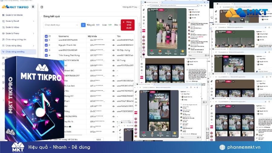 Anh Đăng tăng đơn TikTok bền vững không phụ thuộc quảng cáo suốt 5 năm với MKT TikPro 2 MKT TikPro giúp anh Đăng seeding livestream TikTok tự động