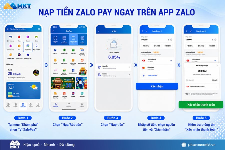 3 cách nạp tiền vào Zalo Pay đơn giản, thành công chỉ trong 1 phút 4 Cách nạp tiền vào Zalo Pay