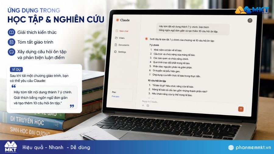 Claude AI là gì? Cách ứng dụng các tính năng Claude hiệu quả 11 Claude AI ứng dụng trong học tập và nghiên cứu