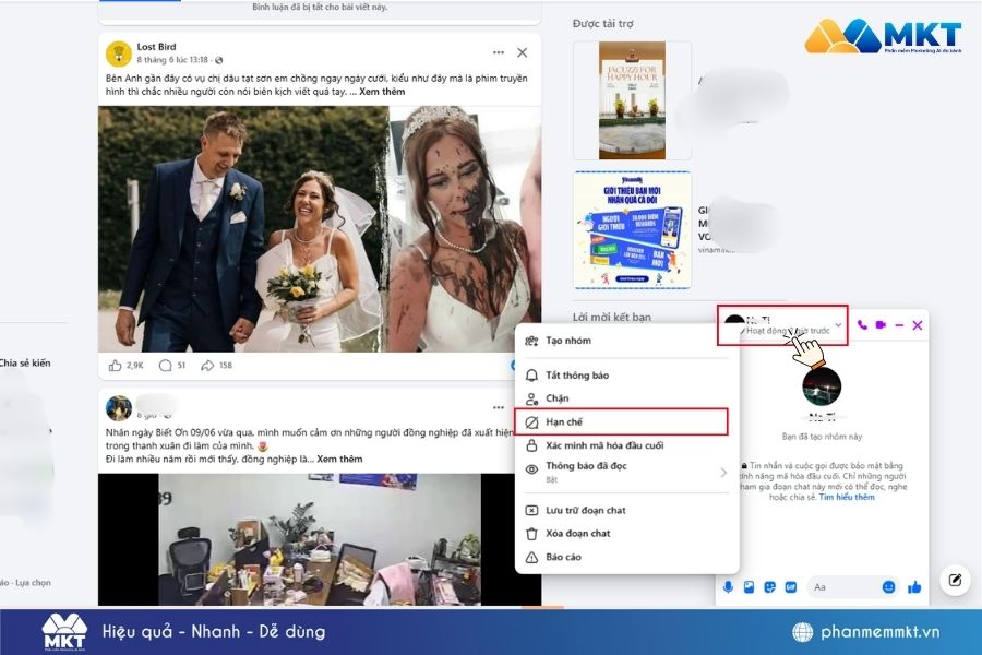 5 Cách nhận biết bị hạn chế tin nhắn Messenger cực dễ 4 Hạn chế tin nhắn Messenger