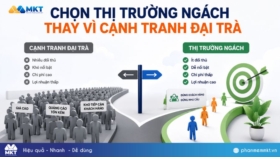 Kinh doanh gì ít vốn lãi cao? 10 Ý tưởng tiềm năng 2026 9 Chọn thị trường ngách