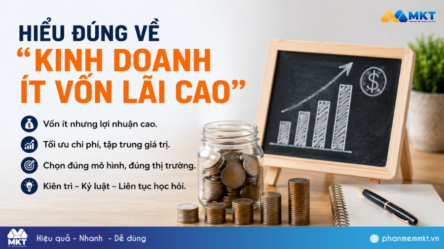 Kinh doanh gì ít vốn lãi cao? 10 Ý tưởng tiềm năng 2026 1 Hiểu đúng về “kinh doanh ít vốn lãi cao”