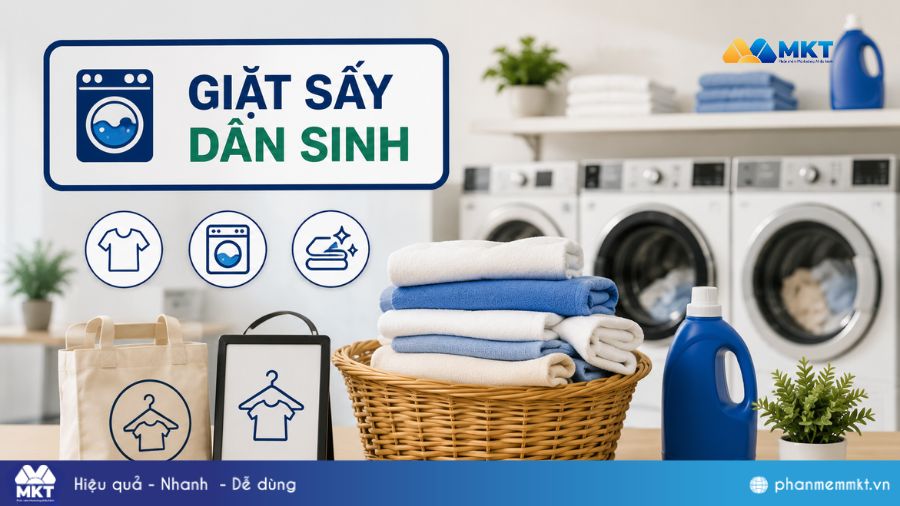 Kinh doanh gì ít vốn lãi cao? 10 Ý tưởng tiềm năng 2026 6 Dịch vụ giặt sấy dân sinh