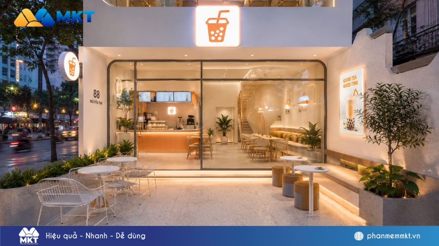 Mở quán trà sữa cần gì? Checklist đầy đủ 2026 cho người mới 2 Lựa chọn địa điểm và mặt bằng quán trà sữa