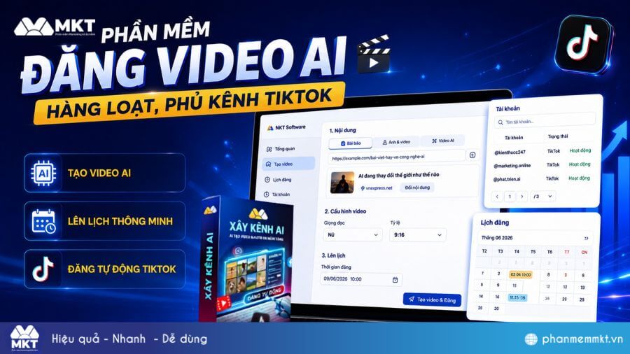 Phần mềm đăng video AI: Cách tạo và đăng video tự động 1 Phần mềm đăng video AI