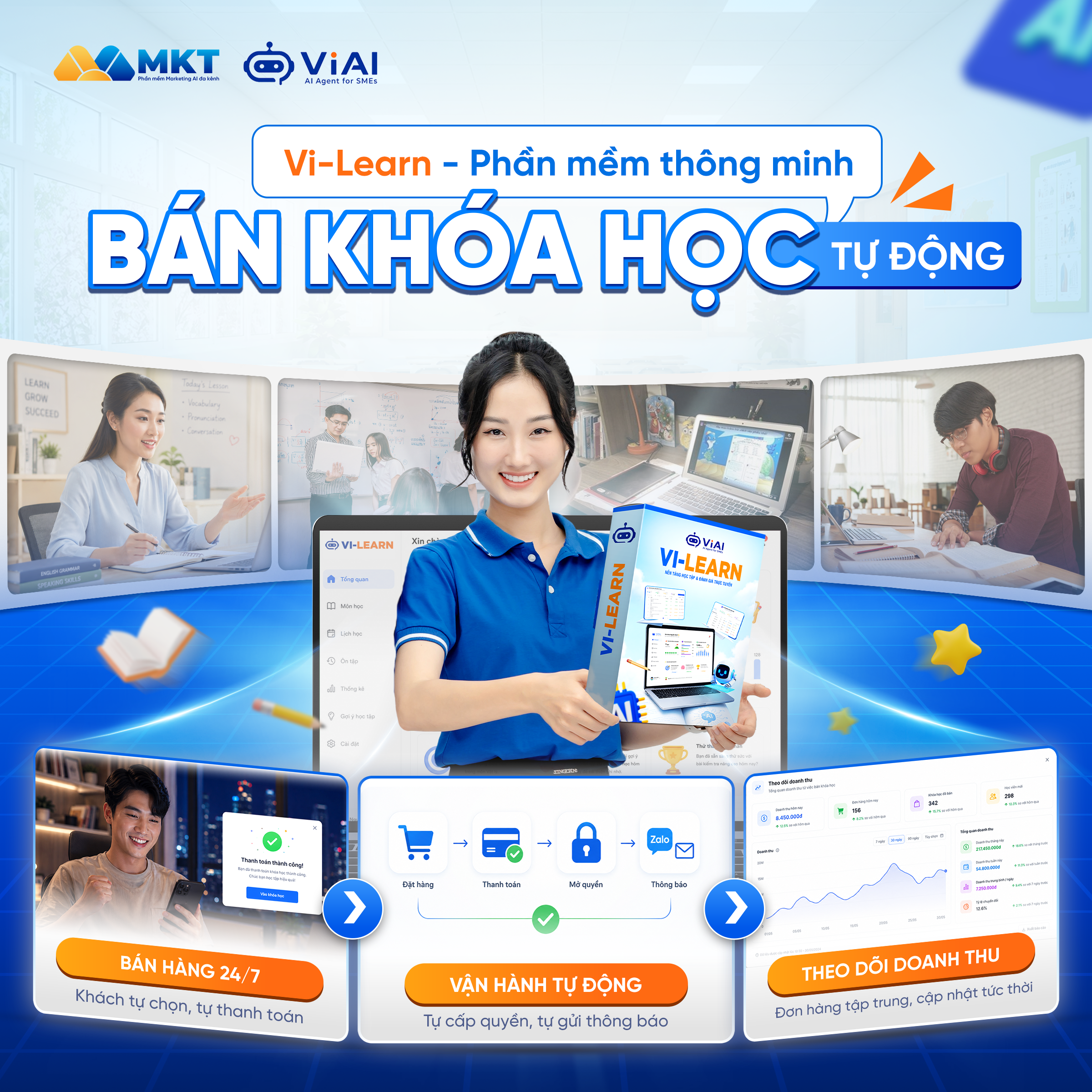 VI LEARN - Công cụ bán khóa học online ứng dụng AI dành cho giáo viên 1 VI LEARN