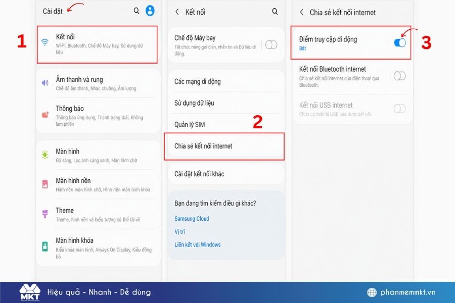 4 cách chia sẻ mạng 4G cho điện thoại khác cực đơn giản 3 Cách chia sẻ mạng 4G cho điện thoại khác
