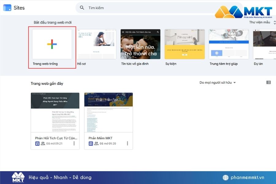 Cách tạo web miễn phí trên Google nhanh chóng và dễ làm 2 Cách tạo web miễn phí trên Google
