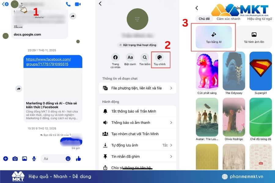 Hướng dẫn tạo chủ đề AI Messenger cá nhân hóa theo ý thích 2 Tạo chủ đề AI Messenger