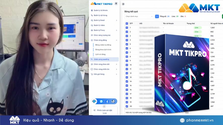 Chủ kênh TikTok Trần Lan Đồ Bộ tăng 150% tương tác phiên live bán quần áo nhờ MKT TikPro 3 Chủ kênh TikTok Trần Lan Đồ Bộ bày tỏ sự hài lòng về MKT TikPro