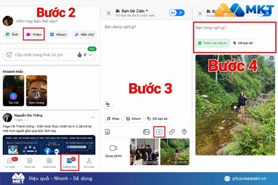 Hướng dẫn cách đăng video lên Zalo nhanh chóng và dễ làm 2026 2 Cách đăng video lên Zalo