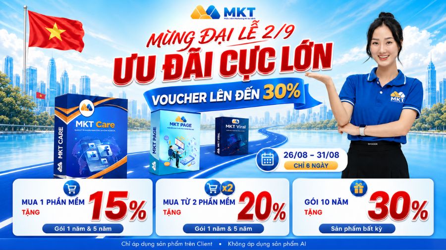 Chương trình ưu đãi Quốc khánh 2/9 tại Phần mềm MKT
