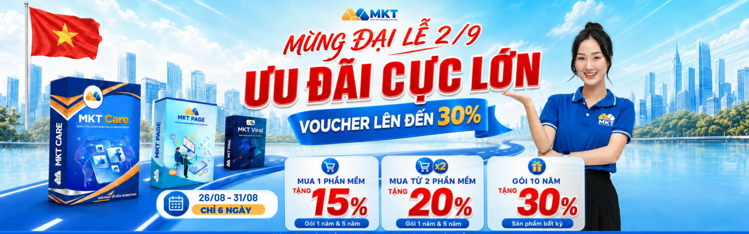Phần mềm MKT 2 Chương trình ưu đãi 2/9