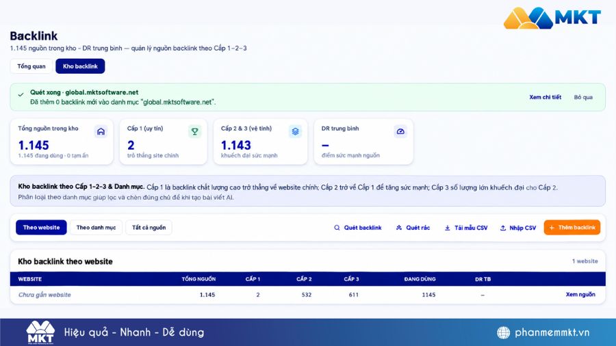VI SEO - Phần mềm SEO Onpage auto viết bài SEO, đăng website 5 Giao diện nghiên cứu từ khóa, Backlink và phân tích website