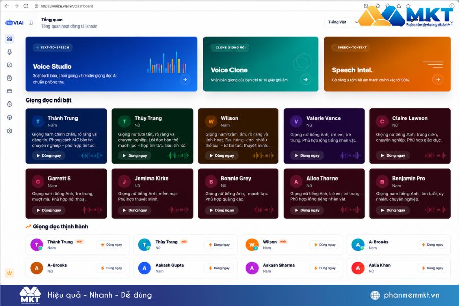 Vi Voice - Nền tảng tạo giọng đọc AI tự nhiên và có cảm xúc 1 Vi Voice
