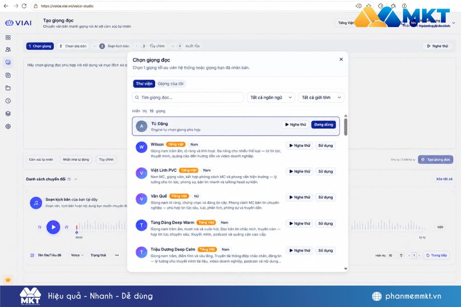 Vi Voice - Nền tảng tạo giọng đọc AI tự nhiên và có cảm xúc 2 Vi Voice