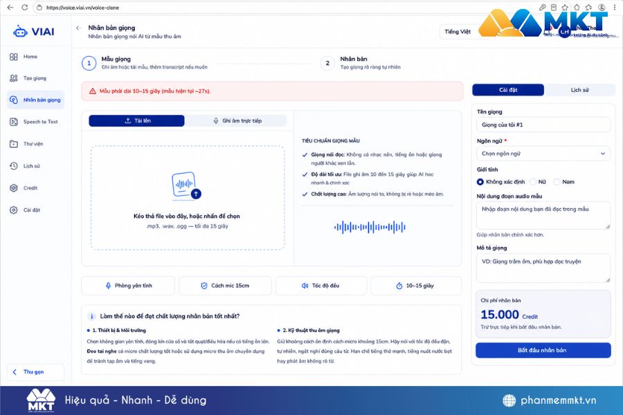 Vi Voice - Nền tảng tạo giọng đọc AI tự nhiên và có cảm xúc 3 Vi Voice