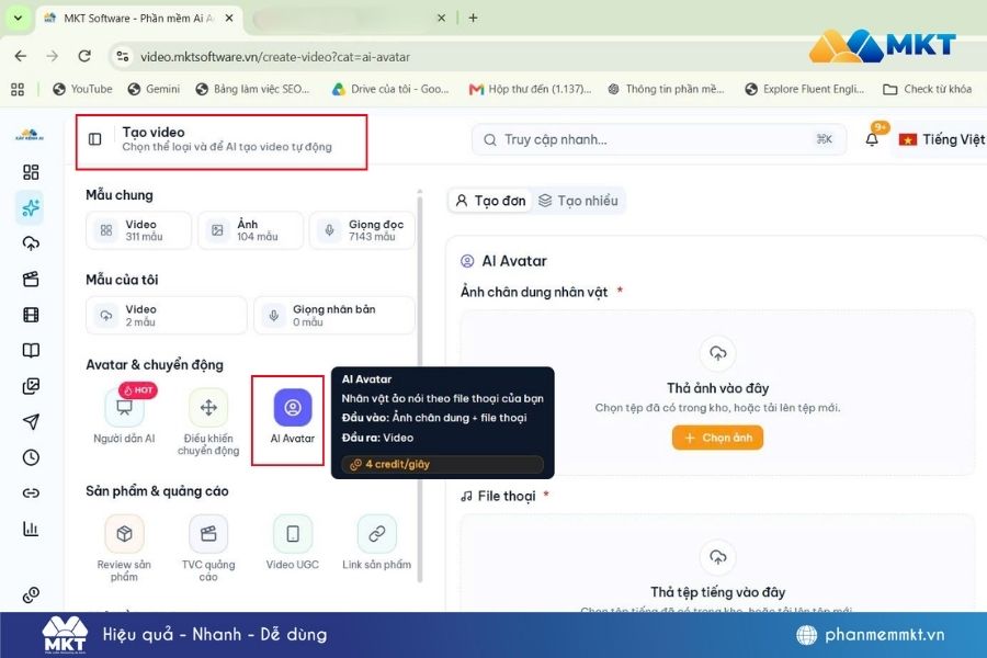 Hướng dẫn 4 bước tạo avatar AI từ ảnh thực với Xây kênh AI 2 Avatar AI