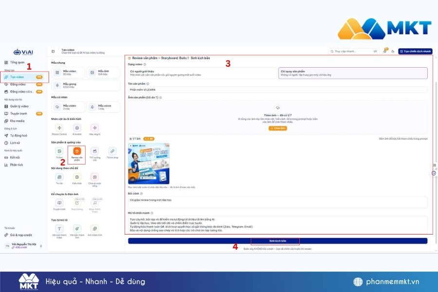 Hướng dẫn 3 cách tạo video AI Shopee dễ làm cho nhà bán hàng 4 Tạo video AI Shopee