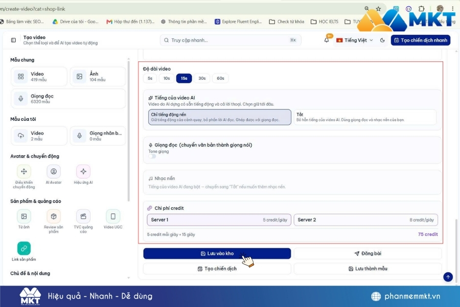 Hướng dẫn 3 cách tạo video AI Shopee dễ làm cho nhà bán hàng 9 Tạo video AI Shopee
