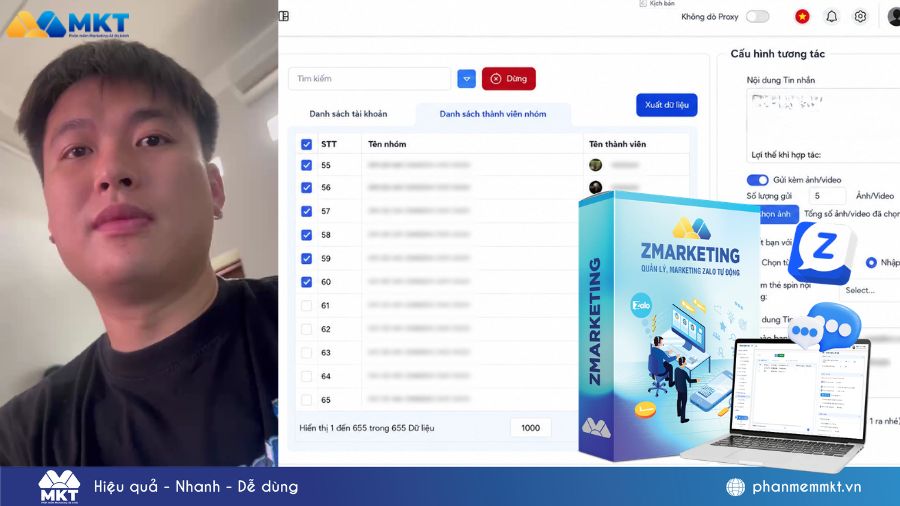 Anh Khổng Tiến tìm kiếm khách hàng tiềm năng ngành chứng khoán hiệu quả với ZMarketing PC 2 Anh Tiến feedback về phần mềm ZMarketing PC