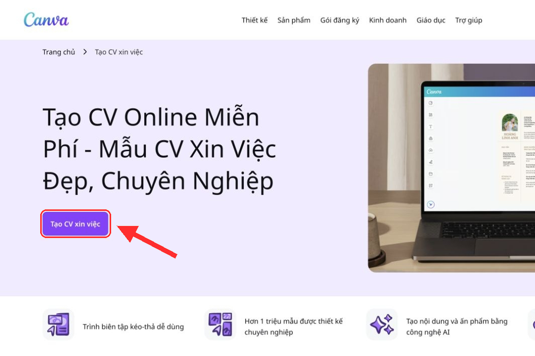 Cách làm CV trên Canva: 7 bước thiết kế CV chuyên nghiệp 1 Cách làm CV trên Canva