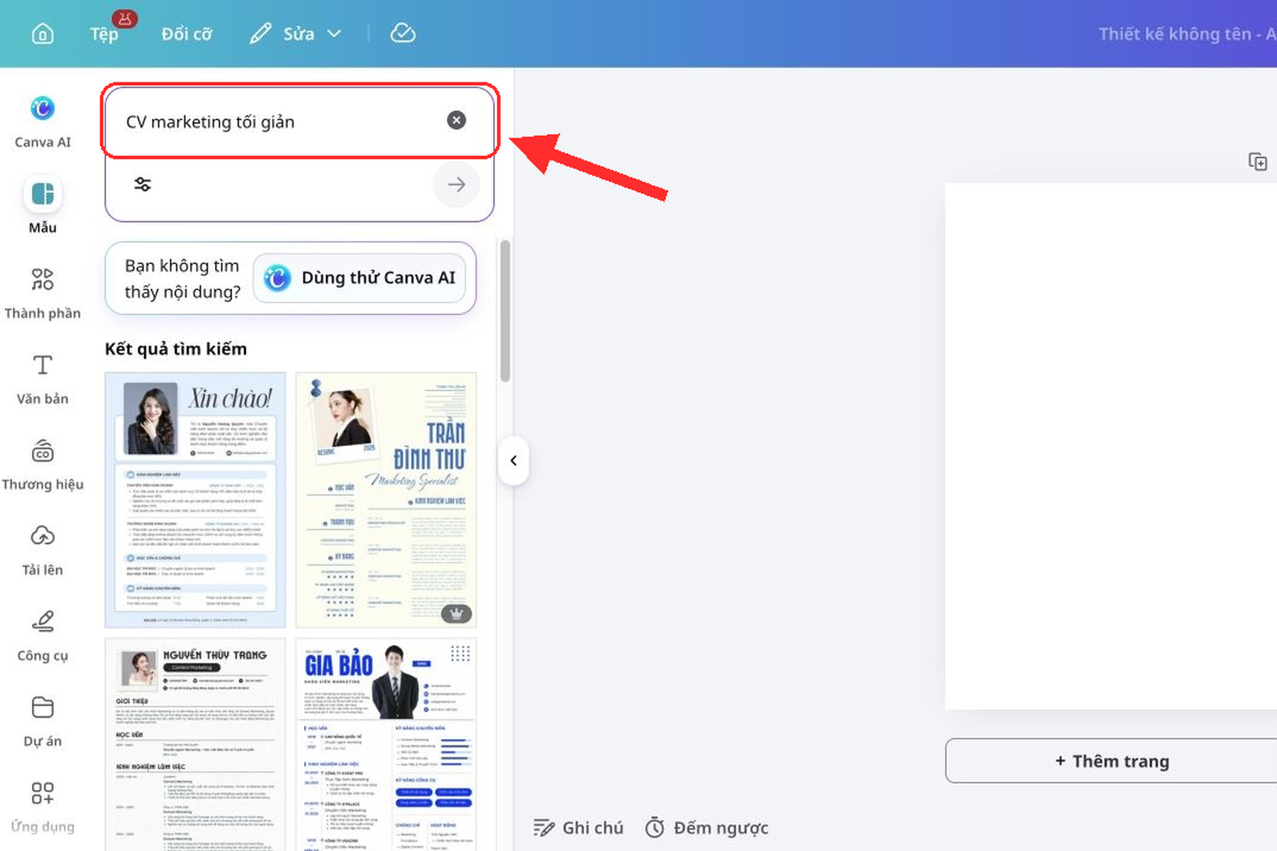 Cách làm CV trên Canva: 7 bước thiết kế CV chuyên nghiệp 2 Cách làm CV trên Canva