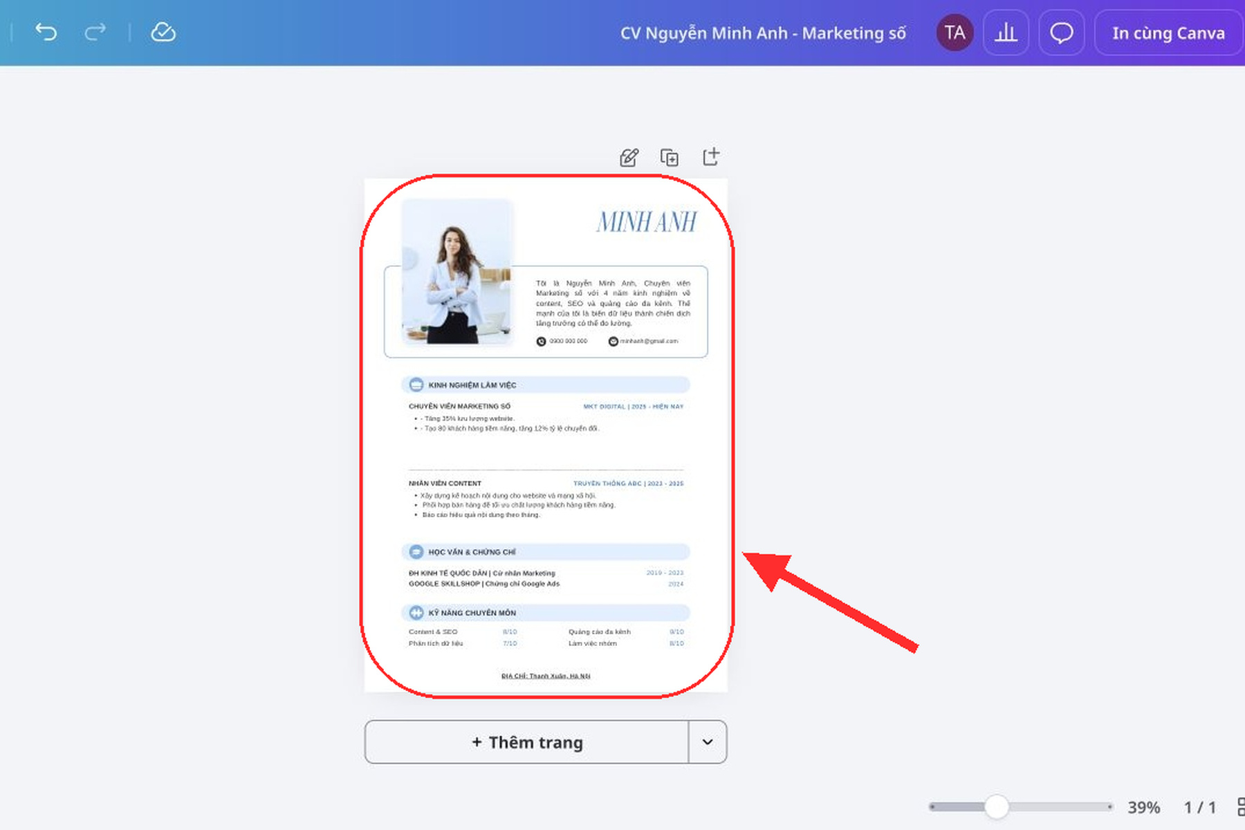 Cách làm CV trên Canva: 7 bước thiết kế CV chuyên nghiệp 7 Cách làm CV trên Canva