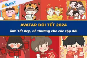 Avatar đôi Tết 2024 đẹp