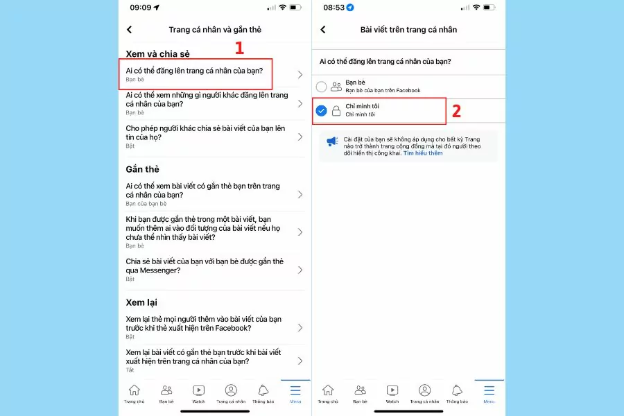 cách chặn người khác tag tên mình trên facebook