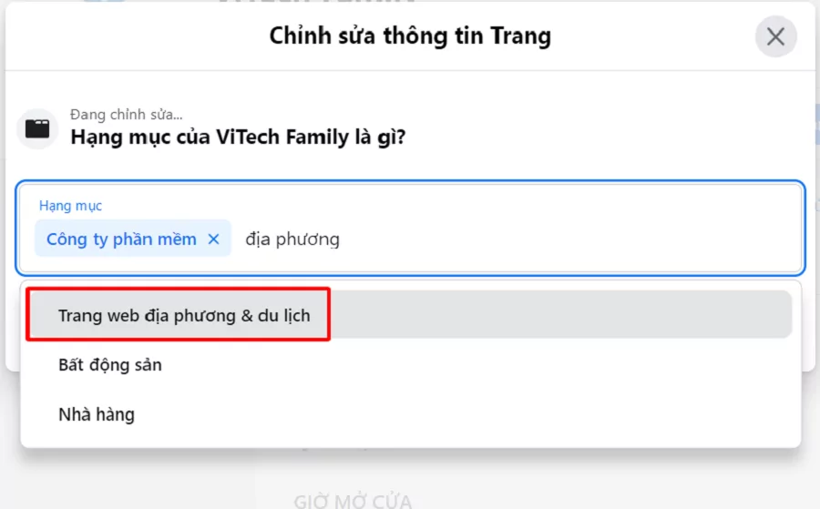 cách chuyển fanpage về dạng doanh nghiệp địa phương