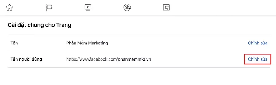 cách đổi link fanpage