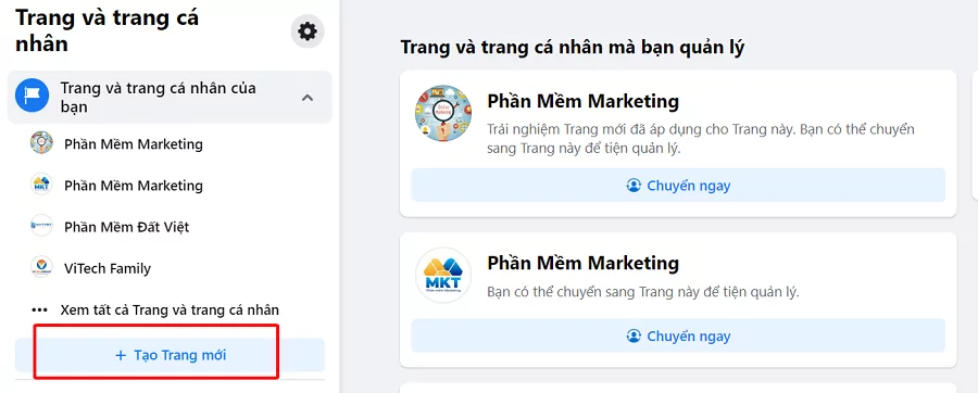 cách tạo fanpage