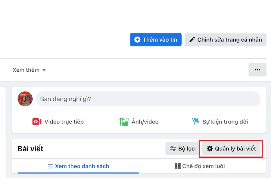 cách xoá hàng loạt bài viết trên facebook