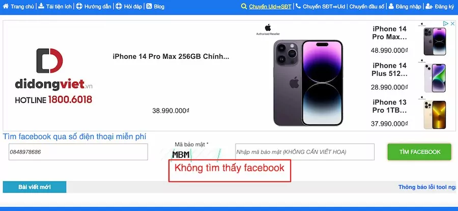 tìm bạn facebook qua sđt