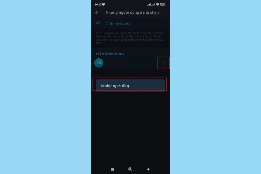 Cách chặn tin nhắn trên telegram