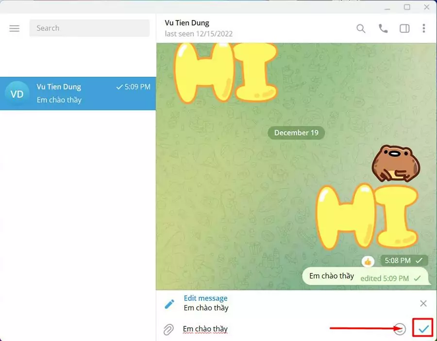Nhập nội dung muốn sửa
