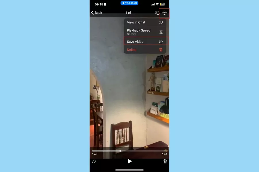 cách tải video trên telegram