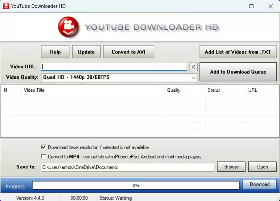 Phần mềm download video YouTube free YouTube Downloader HD