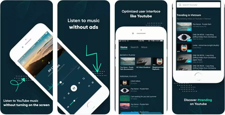 App xem YouTube tắt màn hình trên IOS - YouListen