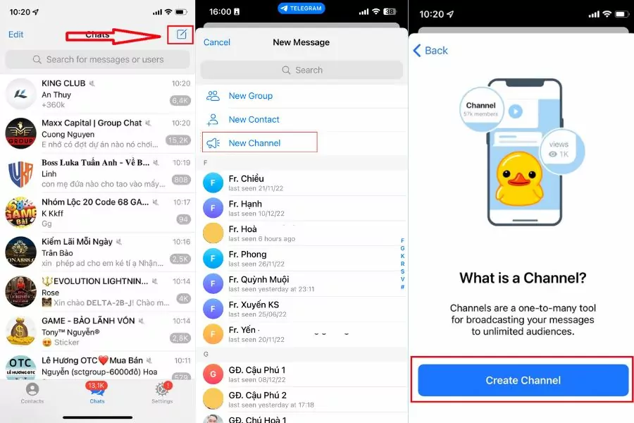 create telegram channels