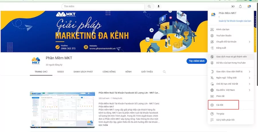 thêm người quản lý kênh youtube