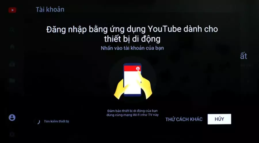 cách đăng nhập tài khoản youtube trên tivi