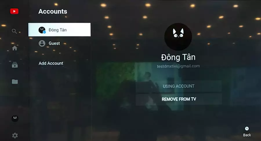cách đăng nhập tài khoản youtube trên tivi