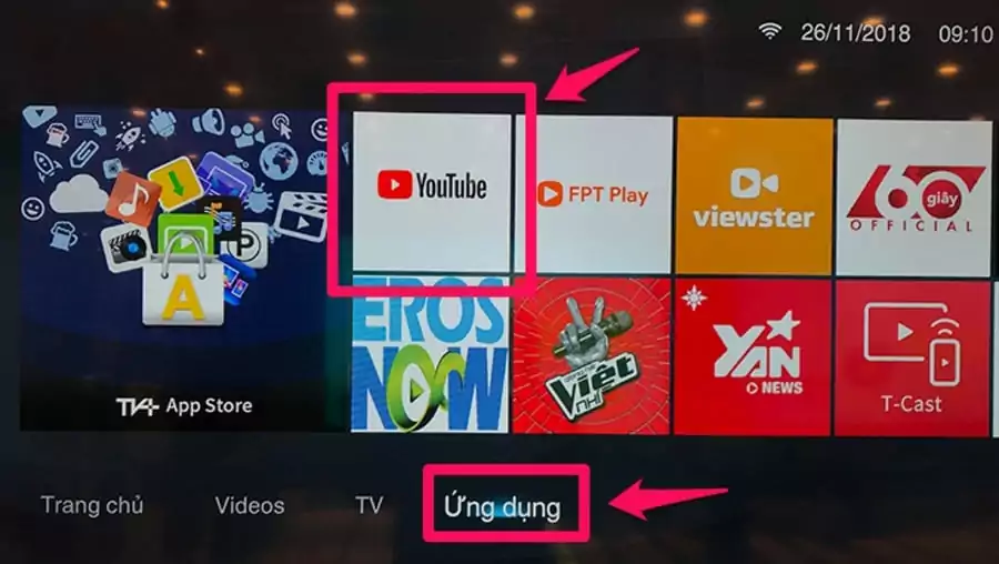 cách đăng nhập tài khoản youtube trên tivi